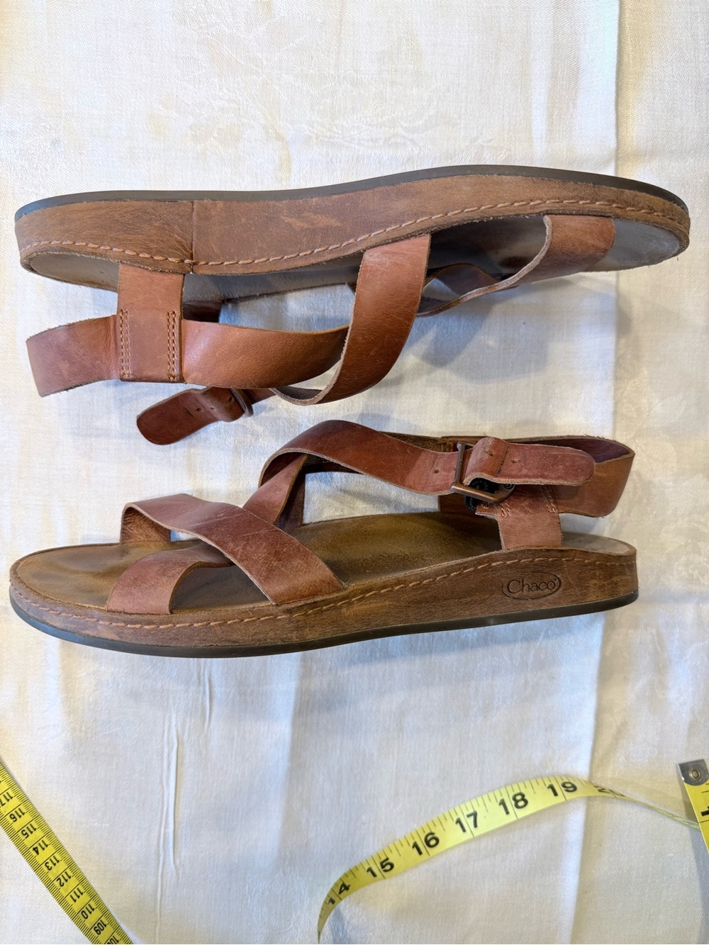 Chaco Wayfarer Leather Sandals Rust Brown Strappy  J106528 EU40 Women’s 9 M - Picture 3 of 8